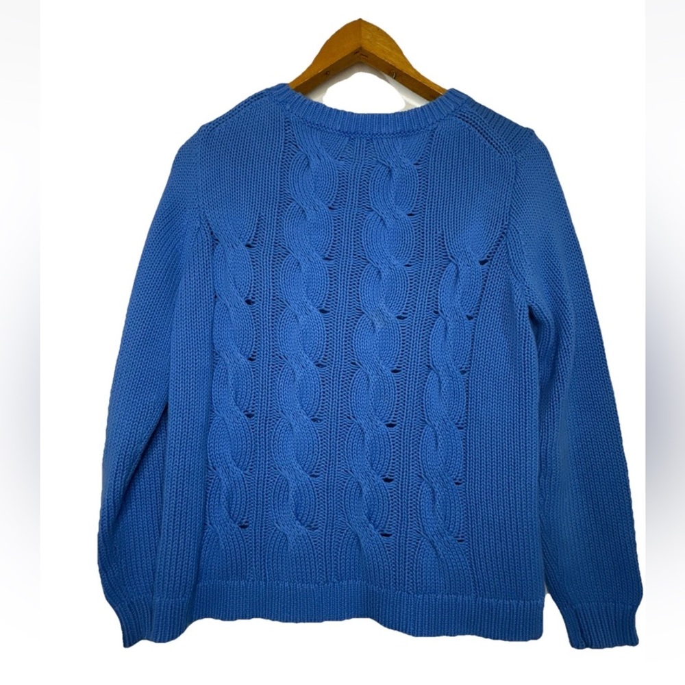 J Crew Women’s S Oversized Cable Knit Sweater Granny-core Collegiate Preppy cute - Picture 3 of 11
